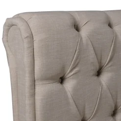 Lit CHELSEA 160x200 + 4 tiroirs + sommier / Beige><noscript><img width=