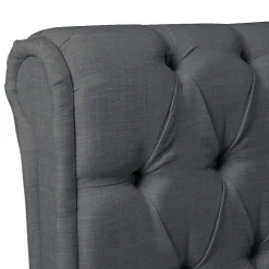 Lit CHELSEA 160x200 + 4 tiroirs + sommier / Gris foncé><noscript><img width=
