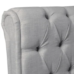 Lit CHELSEA 140x190 + 4 tiroirs + sommier / Gris clair><noscript><img width=