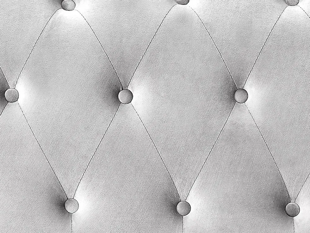 Lit chesterfield 160 x 200 cm - Velours - Gris clair - TONGERLA>Vente-unique New