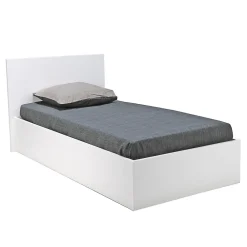 Lit coffre 1 place 90x190cm couleur Blanc avec sommier MARO>Bb Loisir Outlet
