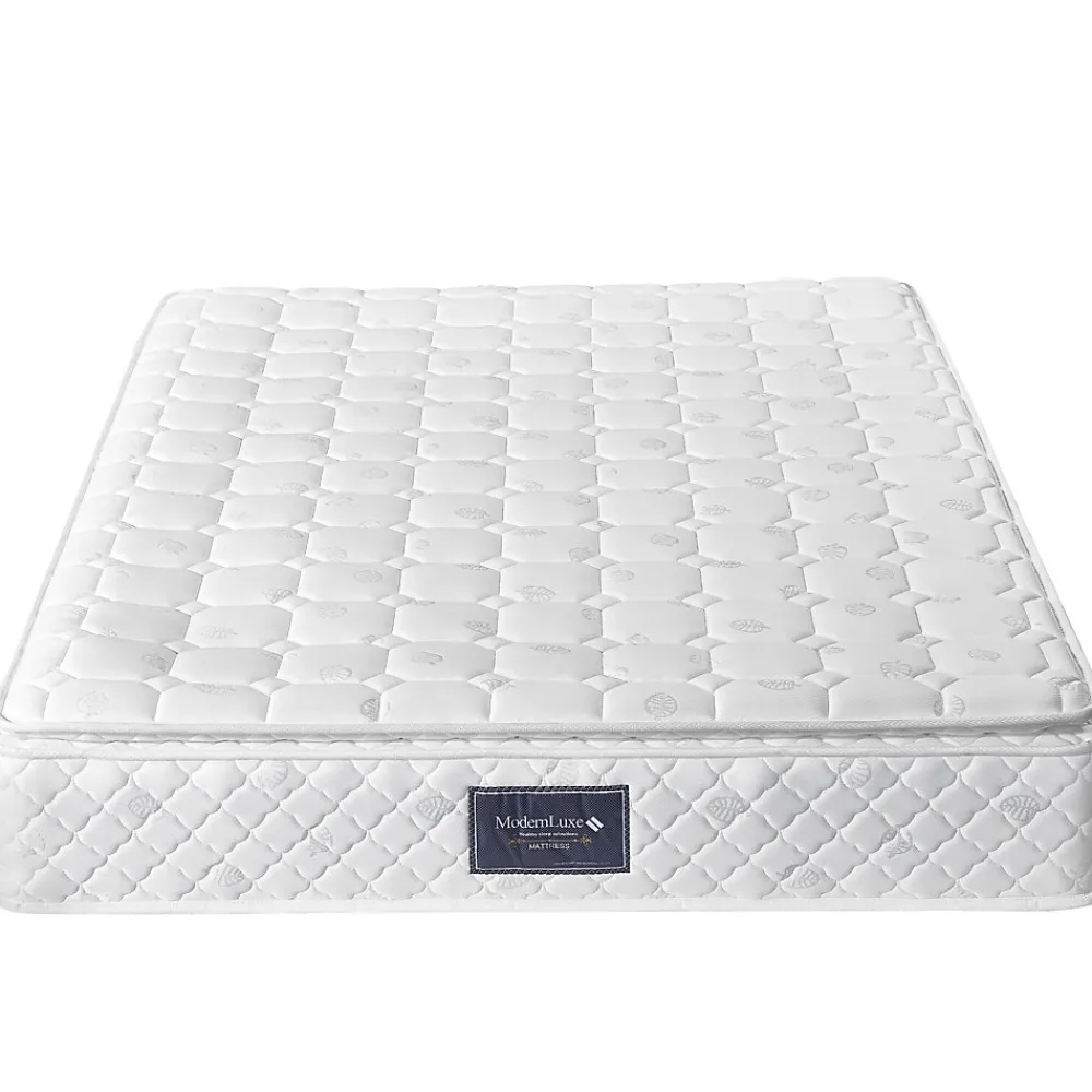 Lit coffre 140 x 200 cm - Lit double capitonné avec sommier à lattes et charge USB Type C - Coton et métal - avec Matelas - Beige>Okwish Online
