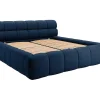 Lit coffre 160 x 200 cm - Tissu - Bleu nuit - FORVIK II>Vente-unique Outlet