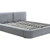 Vente-unique Lit coffre 140 x 190 cm - Tissu - Gris - JUDALO de Maison Céphy* Lit Coffre