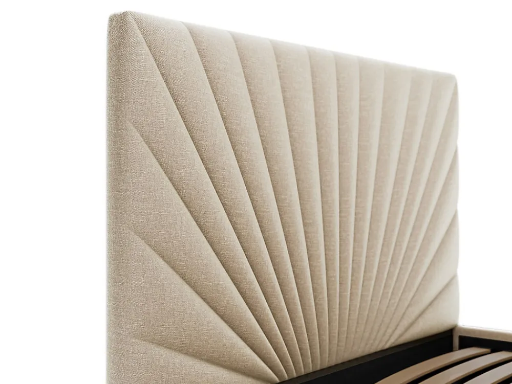 Lit coffre 180 x 200 cm - Tissu - Beige + Matelas - RILIODA>Vente-unique Clearance