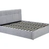 Lit coffre 180 x 200 cm - Tissu bouclette - Gris - MAZIRI>Vente-unique Clearance