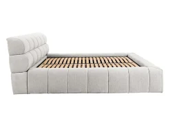 Lit coffre 160 x 200 cm - Tissu - Gris clair - FORVIK><noscript><img width=