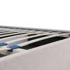 Vente-unique Lit coffre 200 x 200 cm - Tissu - Beige - ELIAVA* Lit Coffre