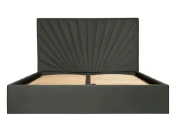 Lit coffre 180 x 200 cm - Velours - Gris anthracite + Matelas - RILIODA><noscript><img width=