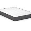Vente-unique Lit coffre avec pont 140 x 190 cm - Coloris : Naturel et noir + Matelas - LUDARO* Lit Avec Rangement