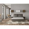 Ityhome Lit coffre capitonné Antea 160x210 simili cuir cappuccino* Lit Coffre