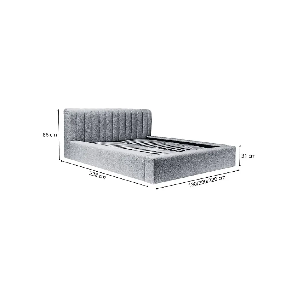 Meublorama Lit coffre CERVIN Velours doux Sauge Nocturne 180x200 cm Sommier relevable Design élégant* Lit Double
