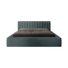 Meublorama Lit coffre CERVIN Velours doux Nuit émeraude 140x200 cm Sommier relevable Design élégant* Lit Double