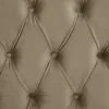 Vente-unique Lit coffre chesterfield 160 x 200 cm - Velours - Taupe + Matelas - DULENI* Ensemble Sommier Et Matelas