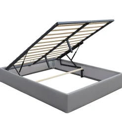 Lit coffre dehoussable 180x200 cm gris - montage rapide - entretien facile - confort optimal - - style moderne>Nuits D'Or New