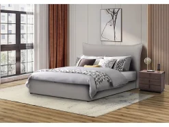 Lit coffre double "Megeve" 140 x 200 cm Gris>Palozi Home Outlet