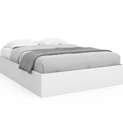 Lit coffre double SANDSIDE avec sommier 140 x 190 cm blanc><noscript><img width=