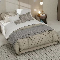 Okwish Lit Coffre Double 140x200 cm, Lit Adulte et Ado avec Vérins Hydrauliques, Cadre Moderne, Velours Hollandais Beige, Sans Matelas* Lit Coffre