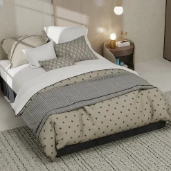 Lit Coffre Double 140x200 cm, Lit Adulte avec Vérins Hydrauliques et Rangement Intégré, Cadre Robuste, Velours Gris>Okwish Hot