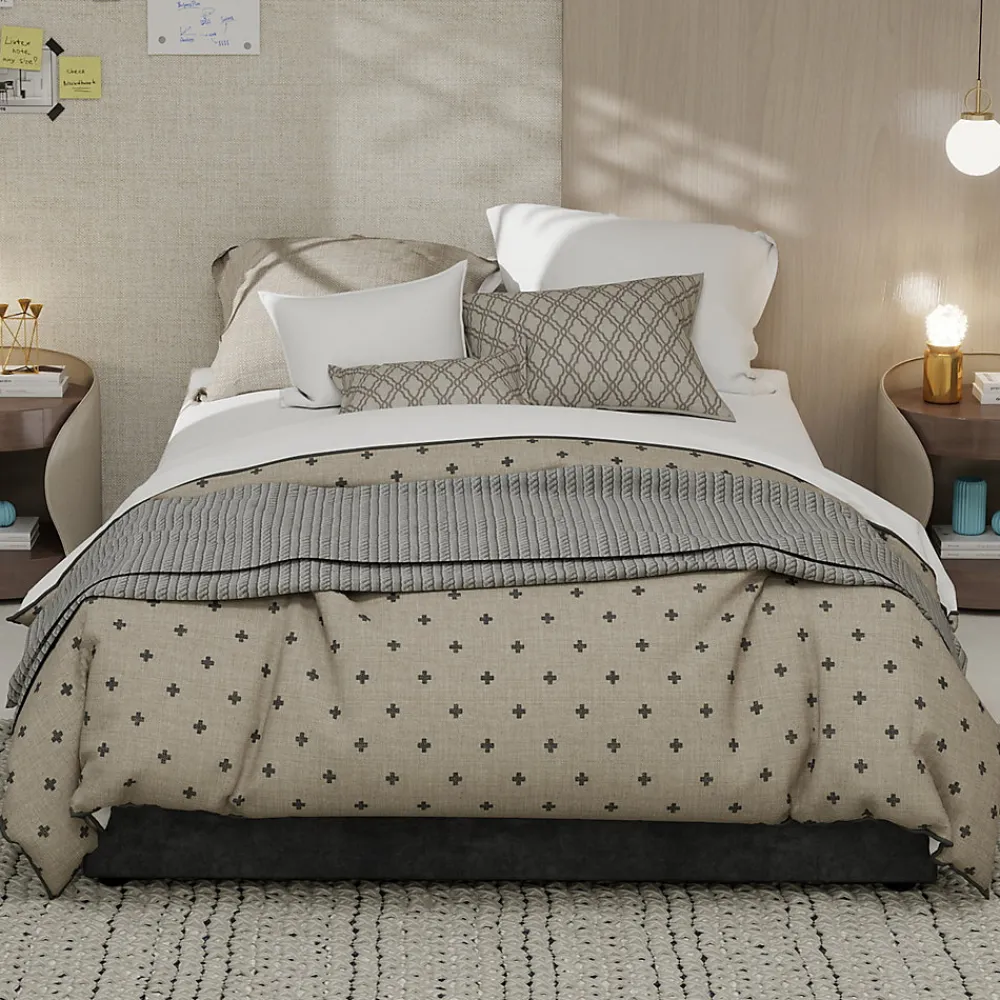 Lit Coffre Double 140x200 cm, Lit Adulte avec Vérins Hydrauliques et Rangement Intégré, Cadre Robuste, Velours Gris>Okwish Hot