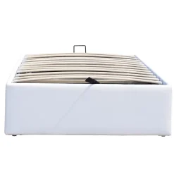 Nuits D'Or Lit coffre gris Loris 90x200 avec pieds - montage rapide - rangement optimal - design moderne - espace de* Lit Coffre