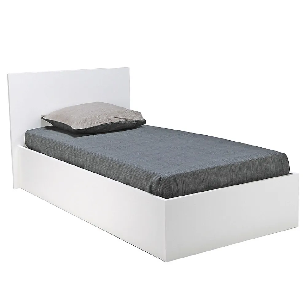 Weber Industries Lit coffre MADRID 90x190 + 1 sommier / Blanc* Lit Simple