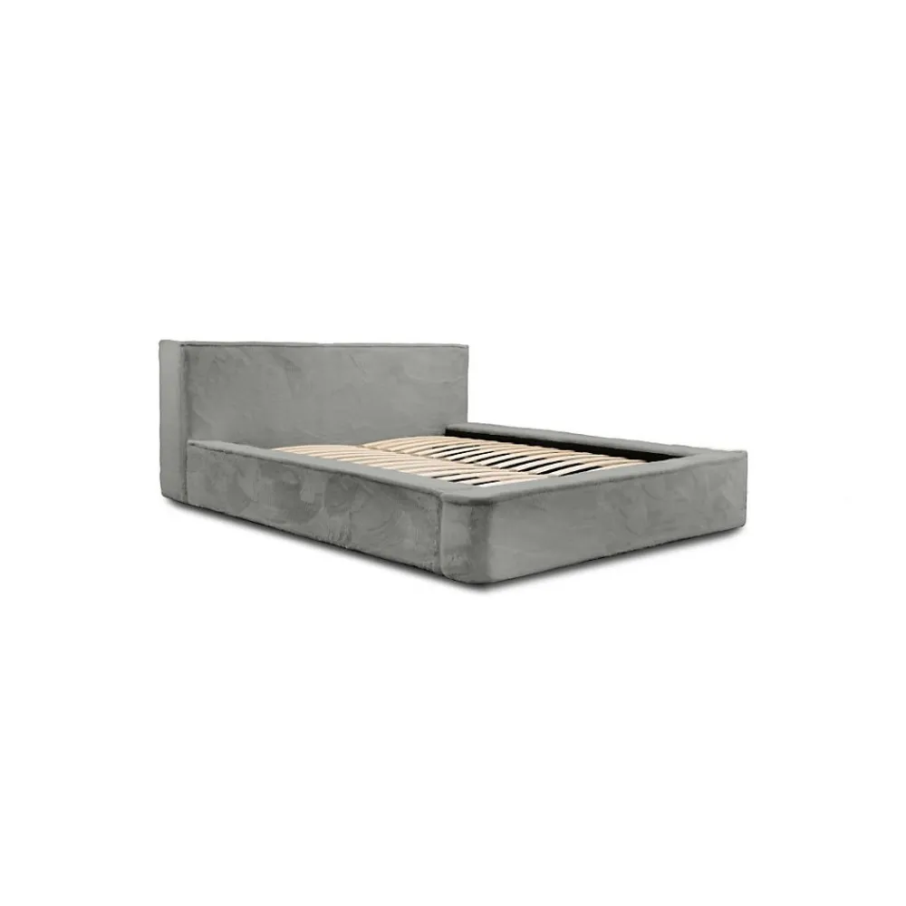 Lit coffre ORLANE Gris Charbon minéral polaire 140x200 cm Sommier relevable Design haut de gamme>Meublorama Online