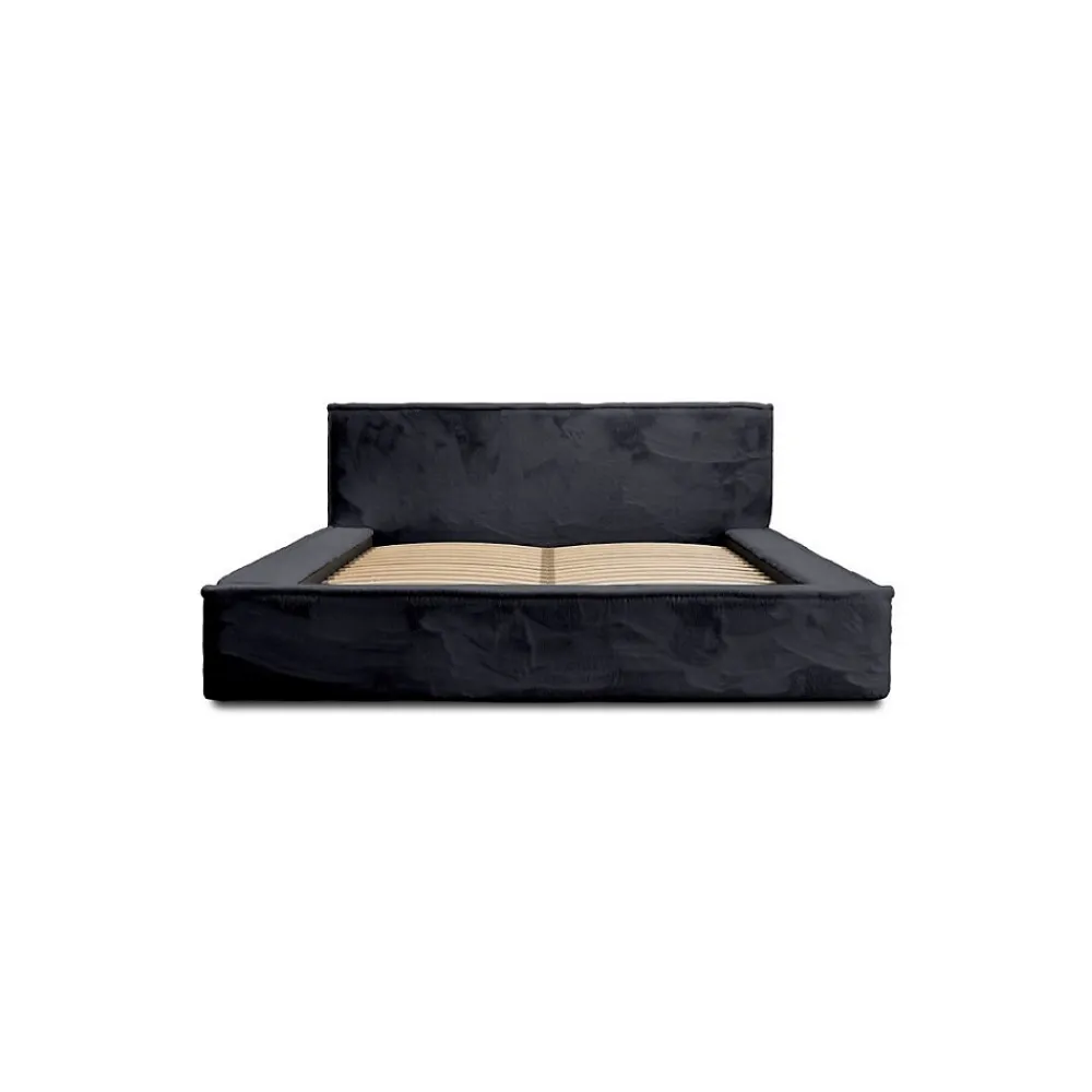 Lit coffre ORLANE Noir Ardoise polaire 160x200 cm Sommier relevable Design haut de gamme>Meublorama Online