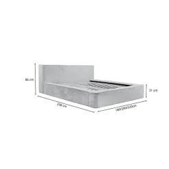 Lit coffre ORLANE Noir Ardoise polaire 160x200 cm Sommier relevable Design haut de gamme><noscript><img width=