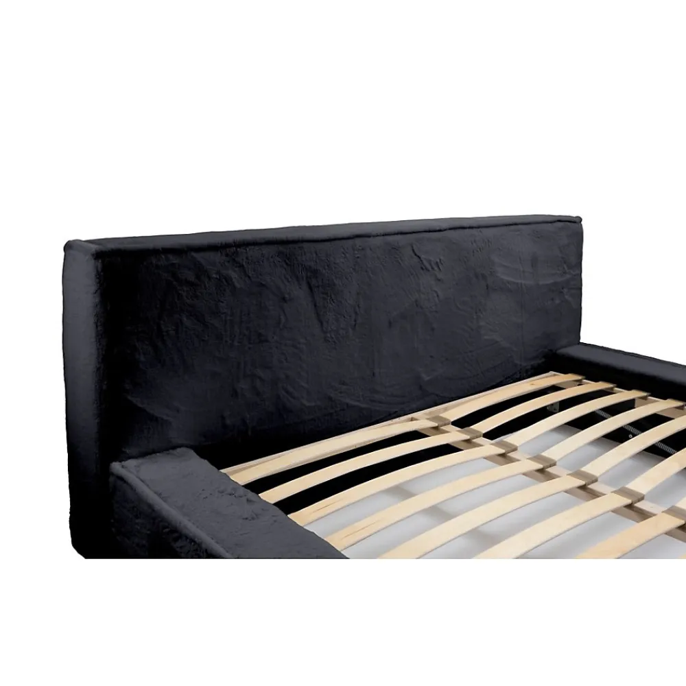 Lit coffre ORLANE Noir Ardoise polaire 160x200 cm Sommier relevable Design haut de gamme>Meublorama Online