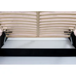 Lit coffre ORLANE Rose Poussière de rose polaire 160x200 cm Sommier relevable Design haut de gamme><noscript><img width=