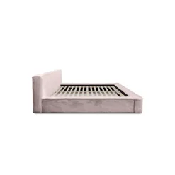 Lit coffre ORLANE Rose Poussière de rose polaire 160x200 cm Sommier relevable Design haut de gamme><noscript><img width=