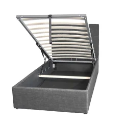 Lit coffre PARMA 90x190 + 1 sommier / Gris foncé><noscript><img width=