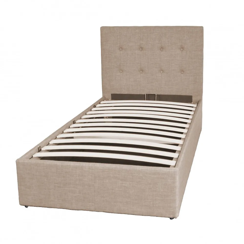 Weber Industries Lit coffre PARMA 90x190 + 1 sommier / Beige* Lit Simple