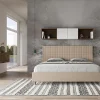Ityhome Lit coffre rembourré en simili cuir gris tourterelle Sunny 200x210* Lit Coffre