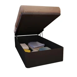 Lit coffre SPIRO 90x200 + 1 sommier / Noir><noscript><img width=