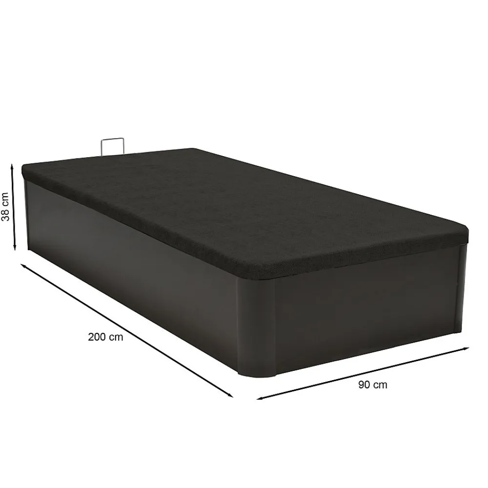 Lit coffre SPIRO 90x200 + 1 sommier / Noir>Weber Industries Sale