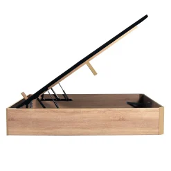 Weber Industries LIT COFFRE SPIRO 140x190cm + 1 SOMMIER / Décor Chêne Blanchi* Lit Coffre