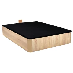Weber Industries LIT COFFRE SPIRO 140x190cm + 1 SOMMIER / Décor Chêne Blanchi* Lit Coffre