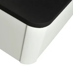 LIT COFFRE SPIRO 160x200cm + 1 SOMMIER / BLANC><noscript><img width=