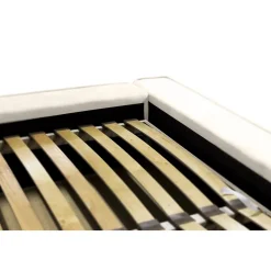 Lit coffre VELORA Perle 160x200 cm Tissu velours doux Sommier relevable Rangement intégré><noscript><img width=