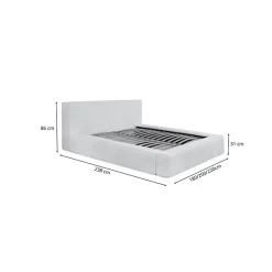 Lit coffre VELORA Vert émeraude 180x200 cm Tissu velours doux Sommier relevable Rangement intégré><noscript><img width=