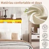 Fortuna lai lit Coffre 160x200 avec sommier et USB, LED, Cadre de lit avec Rangement et Tete de Lit, Blanc* Lit Coffre
