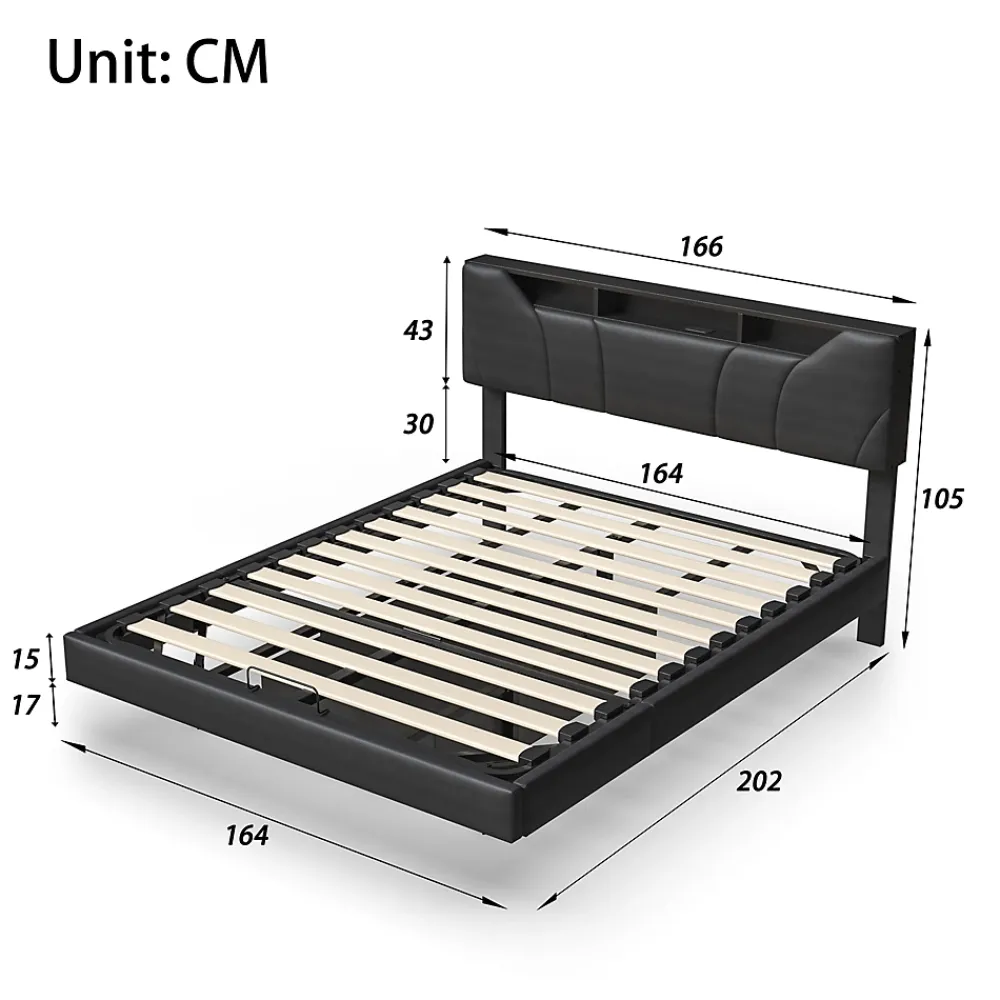Fortuna lai Lit Coffre 160x200 avec Sommier LED Hydraulique avec Rangement et Tete de Lit 2 Personnes Lits pour Adulte Coffre Noir+PU* Lit Coffre