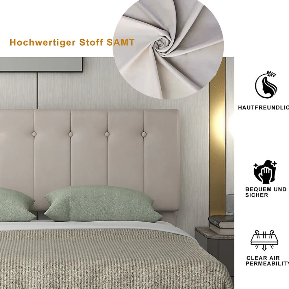 Lit Coffre 140x200 cm - Lit avec Rangement Intégré et Mécanisme Hydraulique, en Velours Blanc, Sans Matelas>Okwish Best