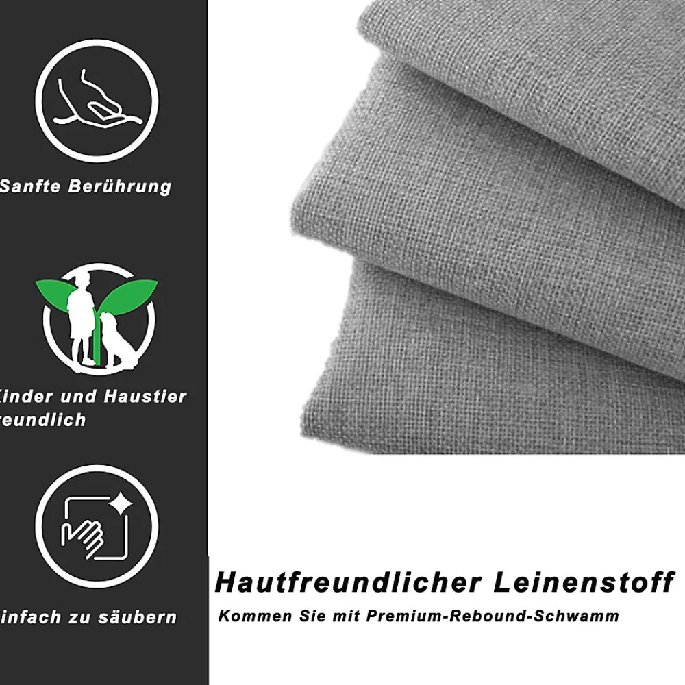 Lit coffre 90x200 cm - Lit simple avec ouverture hydraulique - en lin - Sans Matelas - Gris>Okwish Clearance