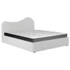 LIT COFFRE 140x190 CM COCOON+ SOMMIER / Tissu Bouclette Blanc>Weber Industries Sale