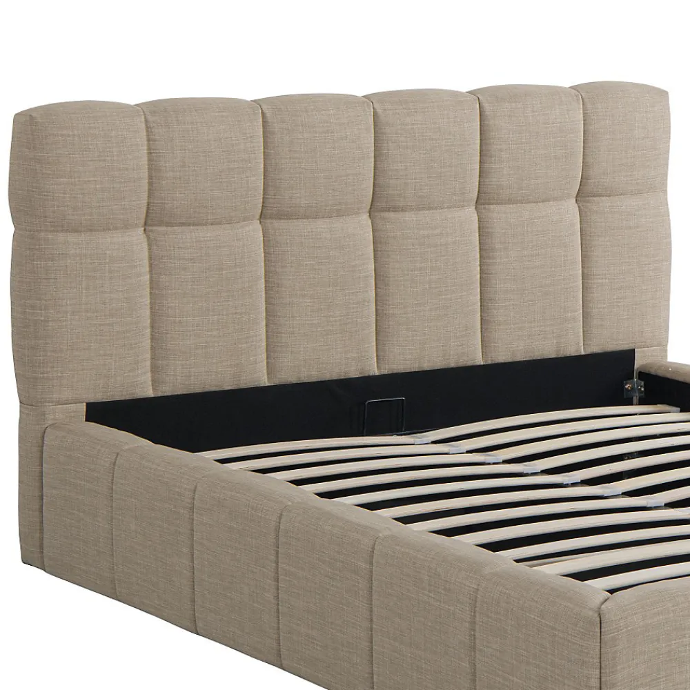 Lit coffre 160x200 cm ELIAS + sommier / Beige>Weber Industries Outlet