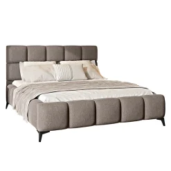 Lit coffre 160x200 sommier inclus Mira Beige>Petits-Meubles New