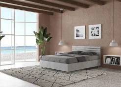 Lit coffre 140x190 tête de lit droite avec lattes en ciment Ankel><noscript><img width=